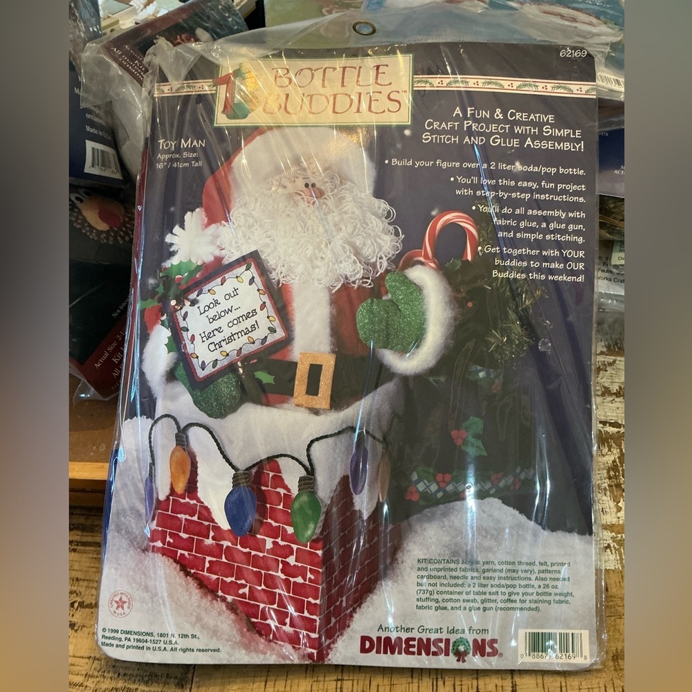 Dimensions Christmas Bottle Buddies Craft Kit - Red, Green, White